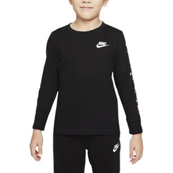 Textil Rapaz T-shirt mangas compridas Nike bright 86J153 Preto