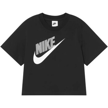 Textil Rapariga T-Shirt mangas curtas logo Nike DV0349 Preto
