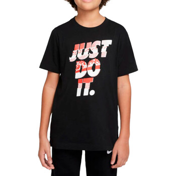 Textil Rapaz T-Shirt mangas curtas Nike plains DO1822 Preto