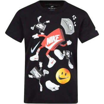 Textil Rapaz T-Shirt mangas curtas Nike leggings 86J150 Preto