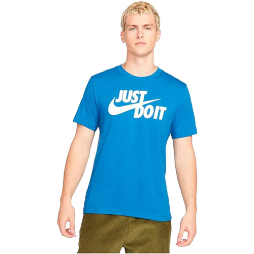 Textil Homem T-Shirt mangas curtas Nike wedge AR5006 Azul