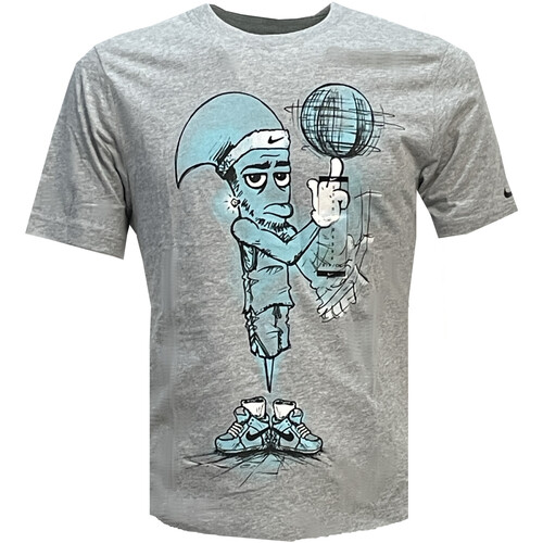 Textil Homem T-Shirt mangas curtas Nike 413672 Cinza