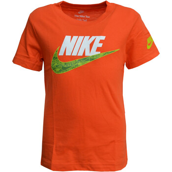 Textil Rapaz T-Shirt mangas bills Nike 86J673 Laranja