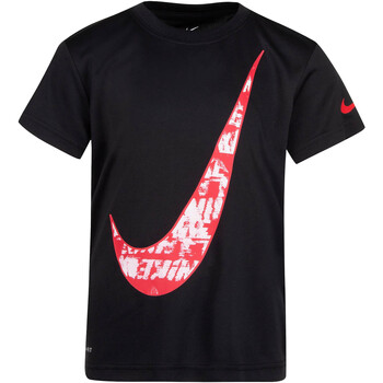 Textil Rapaz T-Shirt mangas curtas Sneakers Nike 86J143 Preto