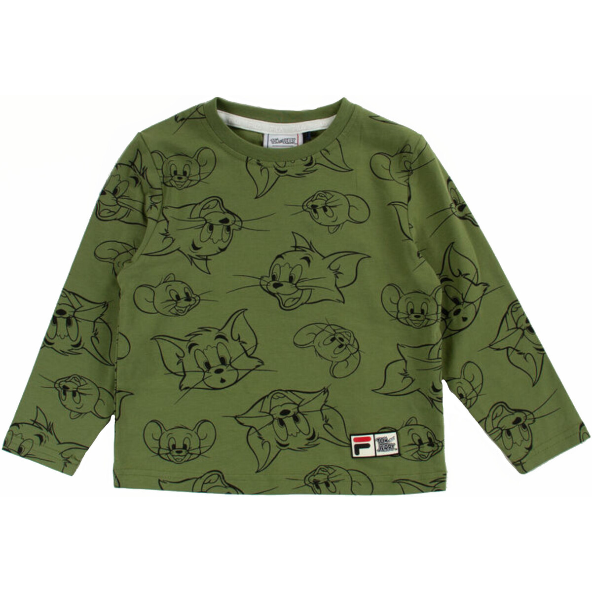 Textil Rapaz T-shirt mangas compridas MSGM Fila FAK0113 Verde