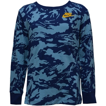 Textil Rapaz T-shirt mangas compridas Nike Base 86K044 Azul