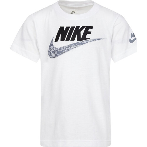 Textil Rapaz T-Shirt Hochgeschlossenes mangas curtas Nike 86J673 Branco