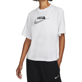 Textil Mulher T-Shirt mangas curtas Nike DR9006 Branco