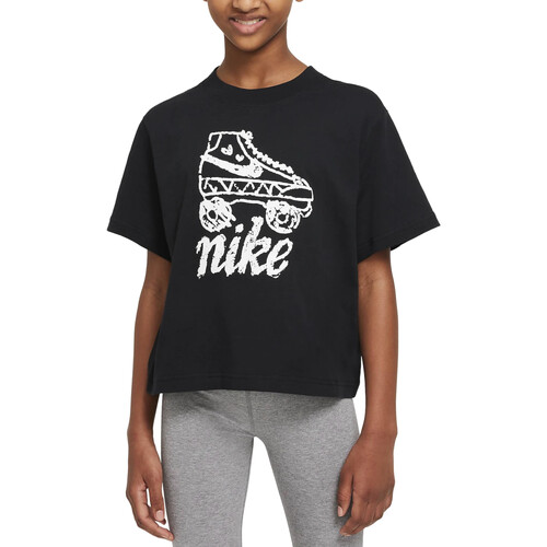 Textil Rapariga T-Shirt mangas curtas Nike DV0564 Preto