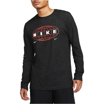 Textil Homem T-shirt mangas compridas flyknit Nike DR7541 Cinza