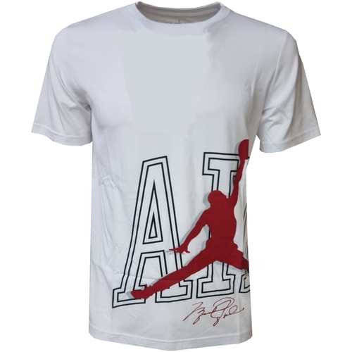 Textil Rapaz T-Shirt mangas zapatillass Nike 95C060 Branco