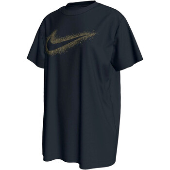 Textil Rapaz T-Shirt mangas curtas Nike style DX1712 Preto