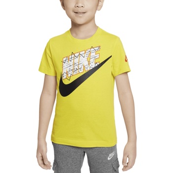 Textil Rapaz T-Shirt mangas curtas paint Nike 86K608 Amarelo