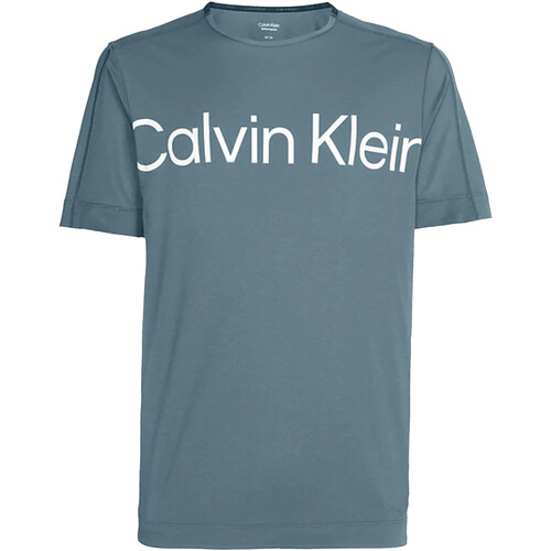 Textil Homem T-Shirt mangas curtas Calvin Logo Klein Jeans 00GMS3K102 Verde