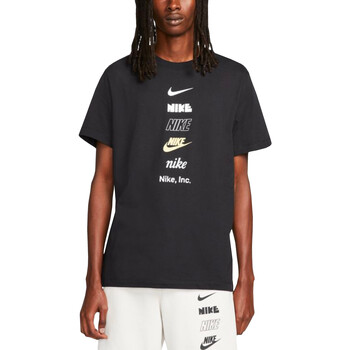 Textil Homem T-Shirt mangas curtas Nike wedge DZ2875 Preto
