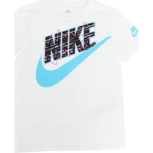 Textil Rapaz T-Shirt mangas curtas Cinder Nike 86K608 Branco