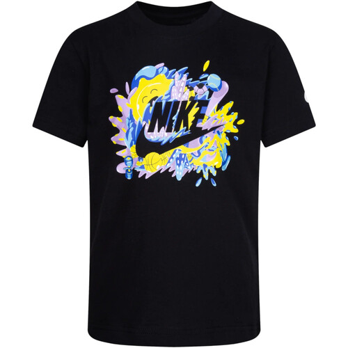 Textil Rapaz T-Shirt mangas curtas Nike Base 86K522 Preto
