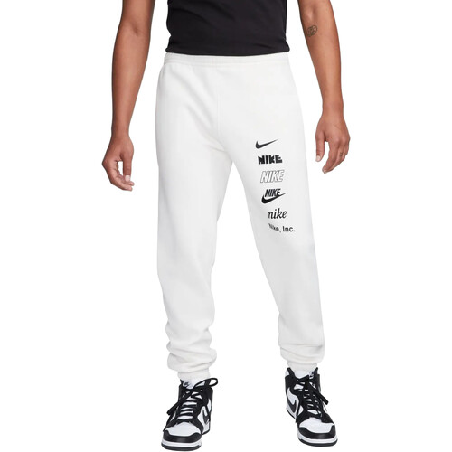 Textil Homem Calças de treino Teddyb Nike DX0795 Branco