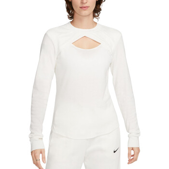 Textil Mulher T-shirt mangas compridas Nike wheel DV8214 Branco