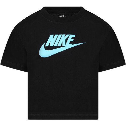 Textil Rapariga T-Shirt Hochgeschlossenes mangas curtas Nike 36J530 Preto