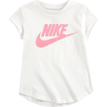 Textil Rapariga T-Shirt mangas bills Nike 36F269 Branco