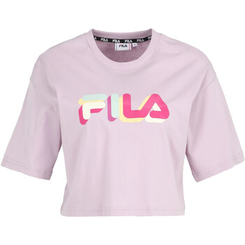 Textil Mulher T-Shirt mangas curtas band Fila FAW0448 Violeta