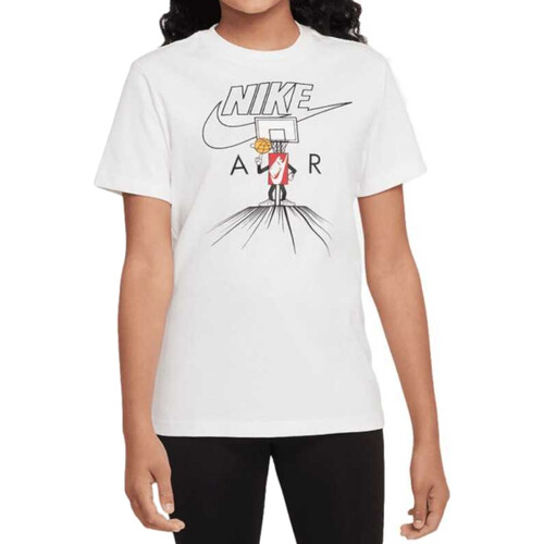 Textil Rapaz T-Shirt Hochgeschlossenes mangas curtas Nike DX9527 Branco
