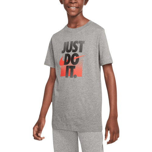 Textil Rapaz T-Shirt mangas curtas Nike Dri-FIT DX9522 Cinza