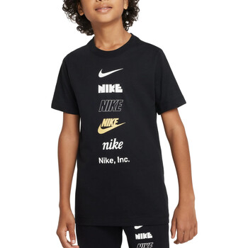 Textil Rapaz T-Shirt braata curtas Nike DX9510 Preto