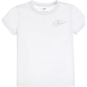 Textil Rapaz T-Shirt mangas curtas Nike DC2110-161 86K689 Branco