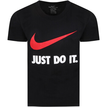 Textil Rapaz T-Shirt mangas curtas Nike 8U9461 Preto