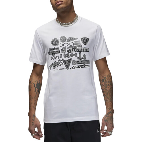 Textil Homem T-Shirt mangas curtas Lil Nike DX9599 Branco