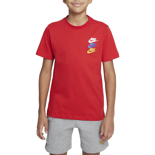 Textil Rapaz T-Shirt mangas curtas streak Nike FJ5391 Vermelho