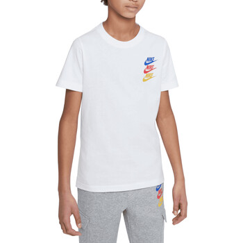 Textil Rapaz T-Shirt mangas curtas Nike FJ5391 Branco