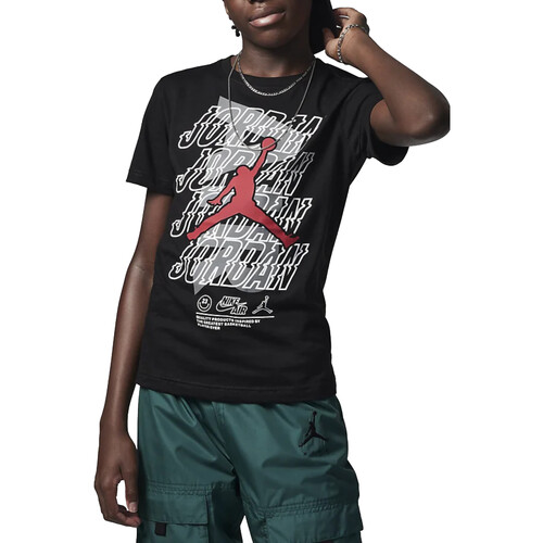 Textil Rapaz T-Shirt mangas curtas gold Nike 95C189 Preto