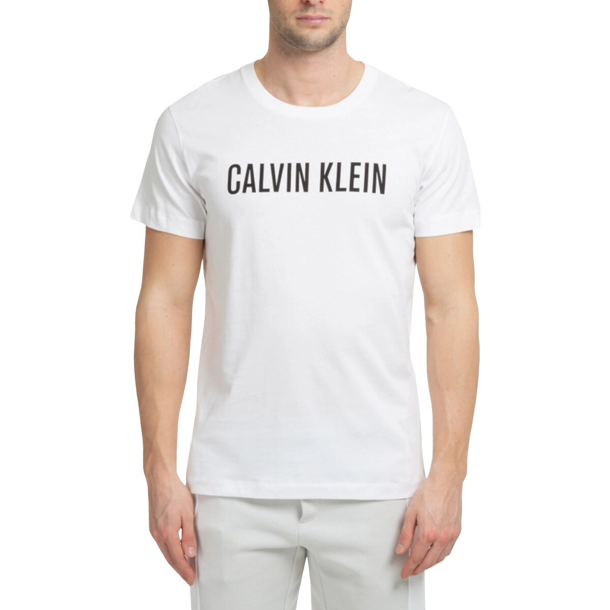 Textil Homem T-Shirt mangas curtas Calvin Klein Jeans KM0KM00836 Branco
