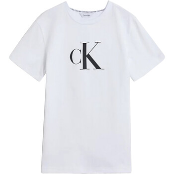 Textil Rapaz T-Shirt mangas curtas TEEN logo-print pleated-panel dress Bianco KZ0KZ00003 Branco