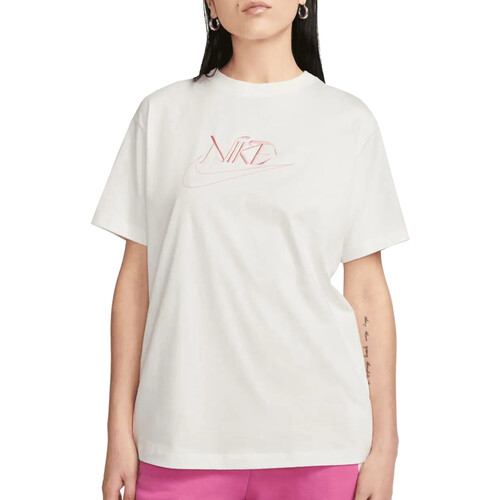 Textil Mulher T-Shirt mangas curtas Nike FB8203 Branco