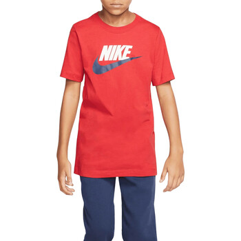 Textil Rapaz T-Shirt braata curtas Nike AR5252 Vermelho