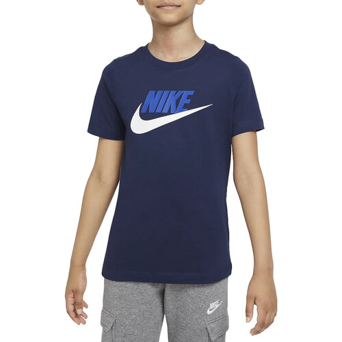 Textil Rapaz T-Shirt braata curtas Nike AR5252 Azul