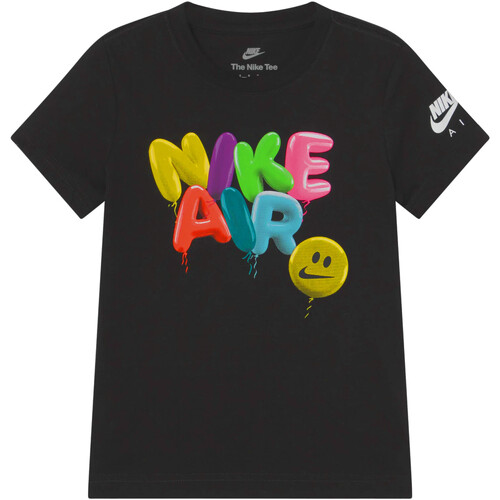 Textil Rapaz T-Shirt mangas curtas Nike Base 86K947 Preto