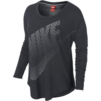 Textil Mulher T-shirt mangas compridas Nike 642753 Cinza