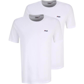 Textil Homem T-Shirt mangas curtas band Fila FAM0083 Branco