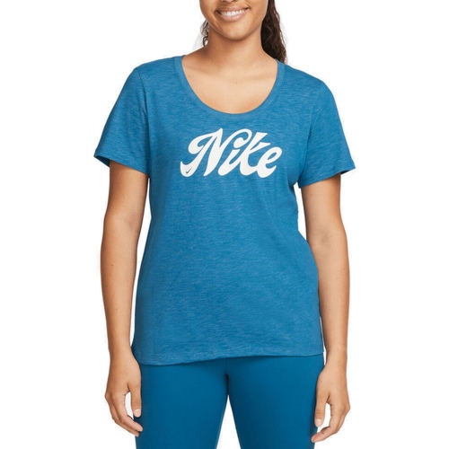 Textil Mulher T-Shirt mangas curtas Nike tops FD2986 Azul