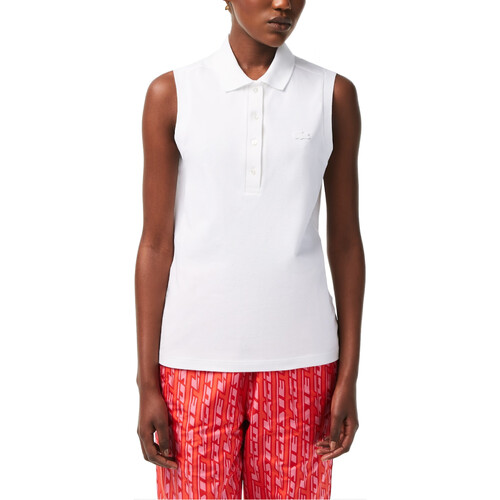 Textil Mulher T-shirt mangas compridas Lacoste PF0560 Branco