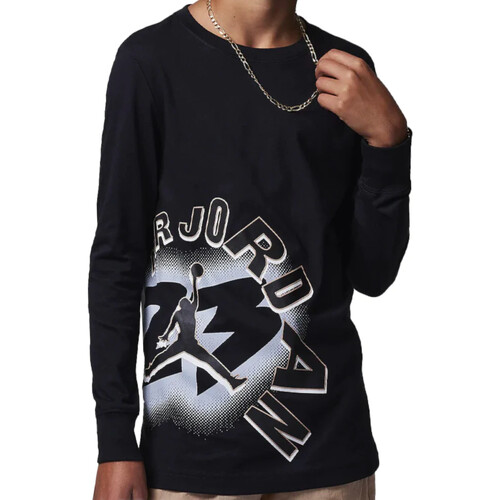 Textil Rapaz T-shirt mangas compridas Nike toddler 95C626 Preto