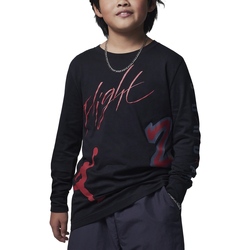 Textil Rapaz T-shirt mangas compridas woven nike 95C614 Preto