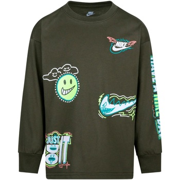 Textil Rapaz T-shirt mangas compridas Nike safari 86L109 Verde