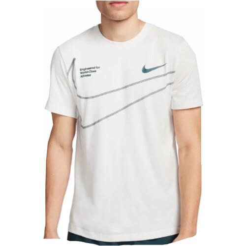 Textil Homem T-Shirt mangas curtas Nike FN0843 Branco