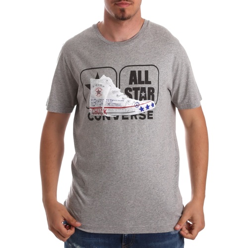 Textil Homem T-Shirt mangas curtas Converse 10017575 Cinza